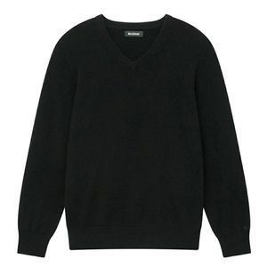NAADAM 100% Black Cashmere V-neck Sweater (LG) Unisex